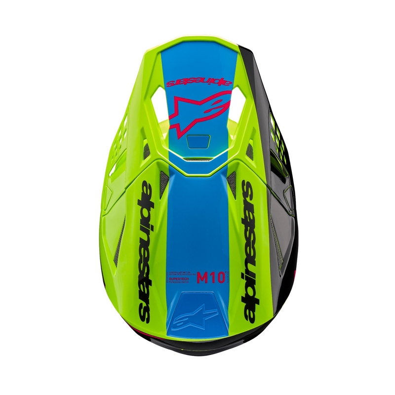 Casco de motocross Alpinestars Supertech S-M10 Unite amarillo flúor-negro-rosa