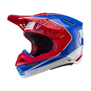 Casco de motocross Alpinestars Supertech S-M10 Aeon rojo-azul fluo