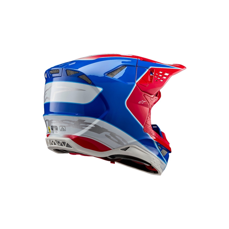 Casco de motocross Alpinestars Supertech S-M10 Aeon rojo-azul fluo