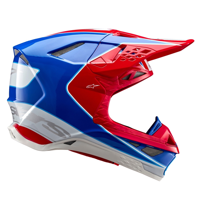 Casco de motocross Alpinestars Supertech S-M10 Aeon rojo-azul fluo