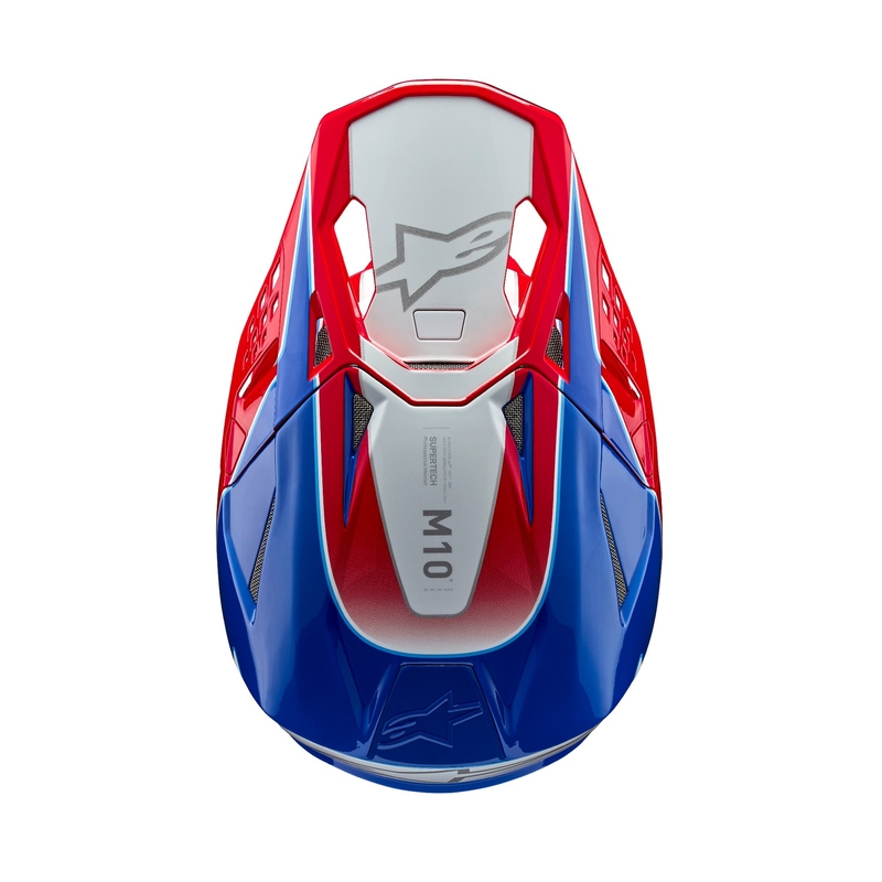 Casco de motocross Alpinestars Supertech S-M10 Aeon rojo-azul fluo