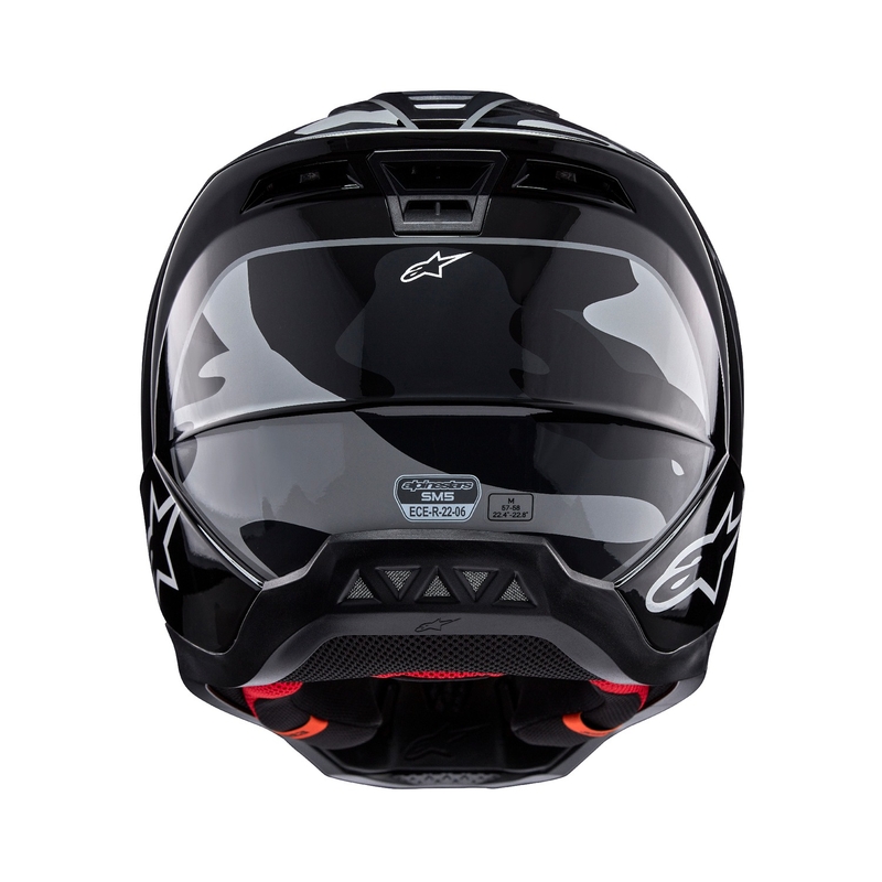Casco de motocross Alpinestars S-M5 Rover 2 negro y plata