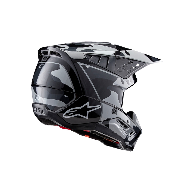 Casco de motocross Alpinestars S-M5 Rover 2 negro y plata