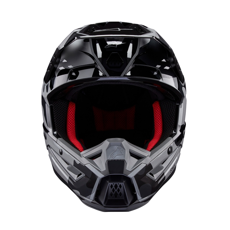 Casco de motocross Alpinestars S-M5 Rover 2 negro y plata