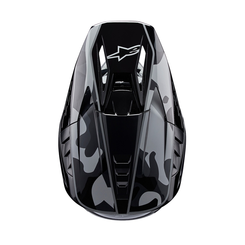 Casco de motocross Alpinestars S-M5 Rover 2 negro y plata