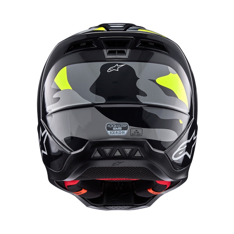 Casco motocross Alpinestars S-M5 Rover 2 gris oscuro-amarillo fluo