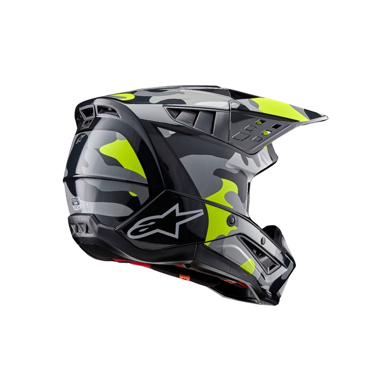Casco motocross Alpinestars S-M5 Rover 2 gris oscuro-amarillo fluo