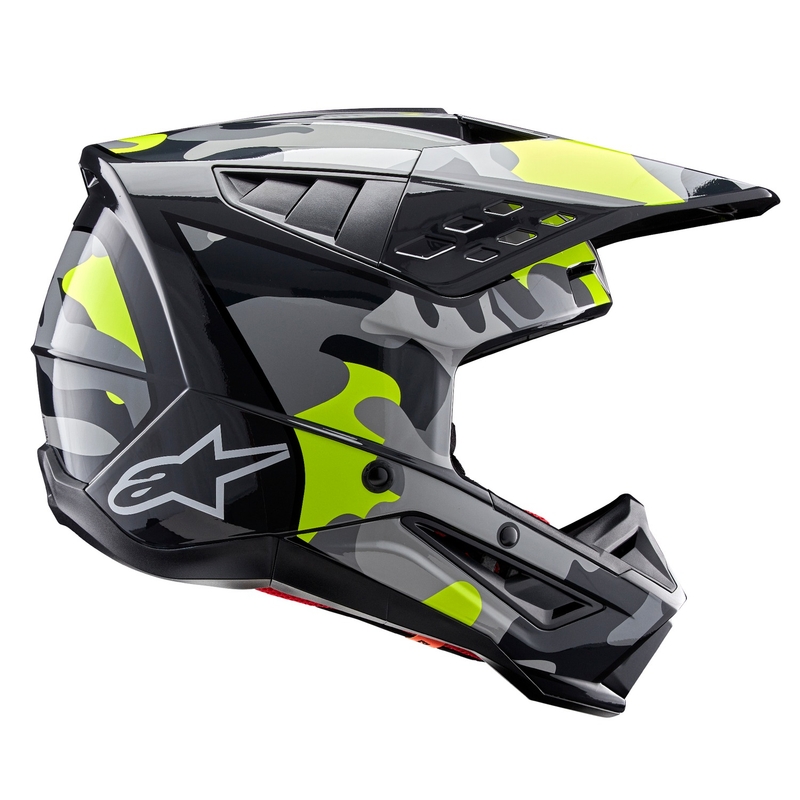 Casco motocross Alpinestars S-M5 Rover 2 gris oscuro-amarillo fluo
