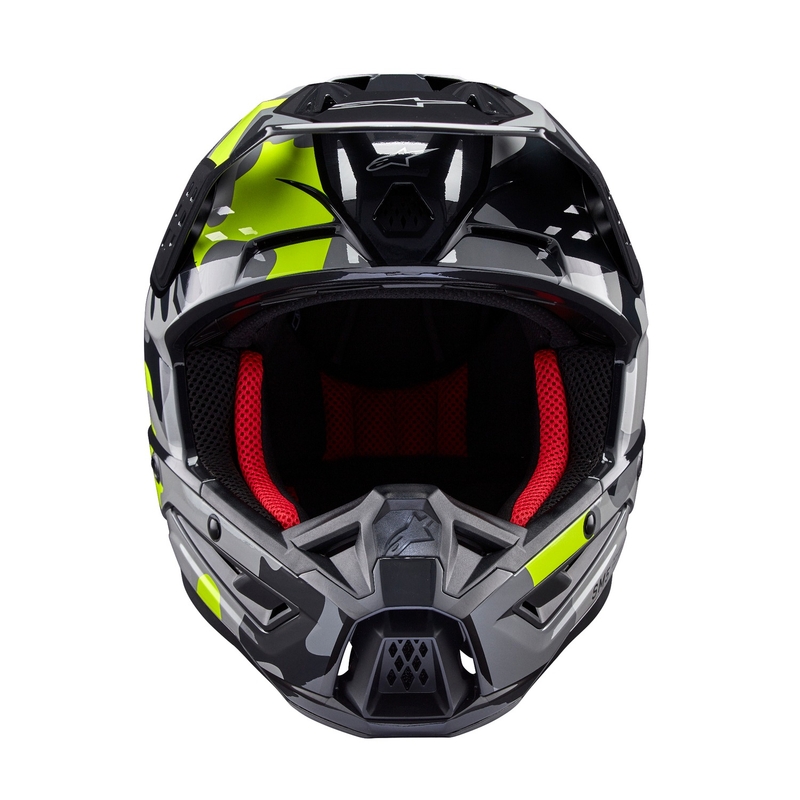 Casco motocross Alpinestars S-M5 Rover 2 gris oscuro-amarillo fluo