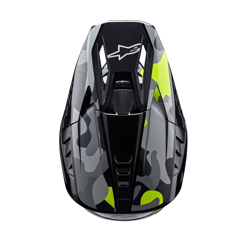 Casco motocross Alpinestars S-M5 Rover 2 gris oscuro-amarillo fluo