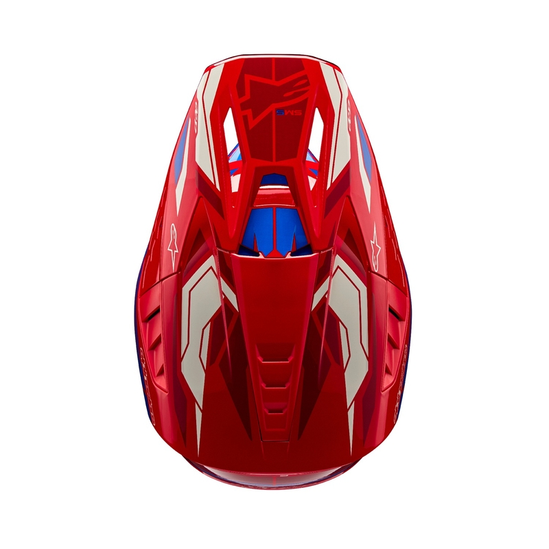 Casco de motocross Alpinestars S-M5 Action 2 rojo-azul fluo