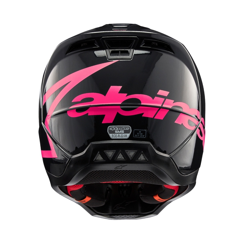 Casco de motocross Alpinestars S-M5 Corp negro y rosa