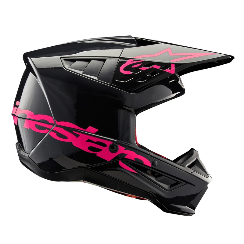 Casco de motocross Alpinestars S-M5 Corp negro y rosa