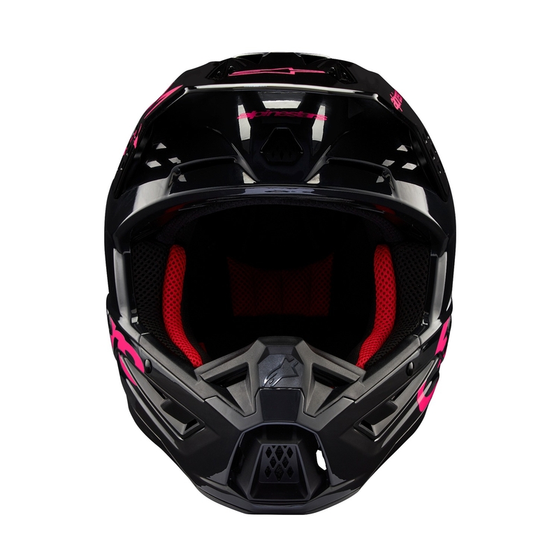 Casco de motocross Alpinestars S-M5 Corp negro y rosa