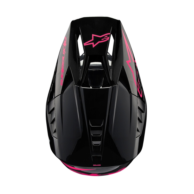 Casco de motocross Alpinestars S-M5 Corp negro y rosa