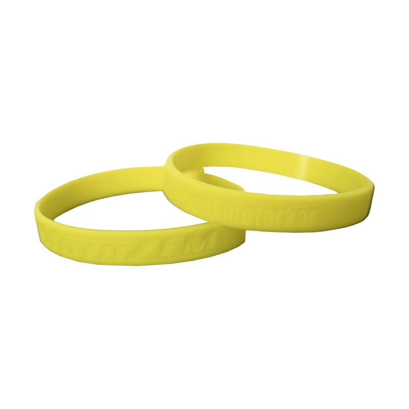 Pulsera MotoZem SK I am a biker amarillo fluo