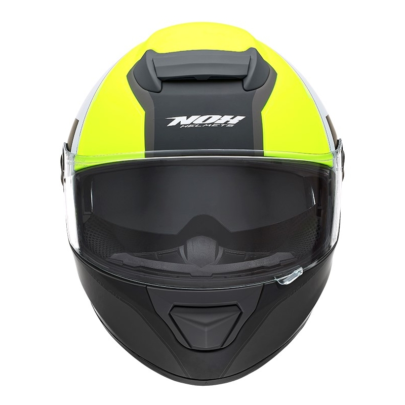 Integrální přilba na motorku NOX N301 Cut černo-bílo-fluo žlutá výprodej