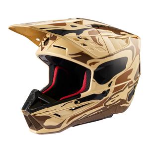 Casco de motocross Alpinestars S-M5 Mineral camuflaje marrón oscuro mate