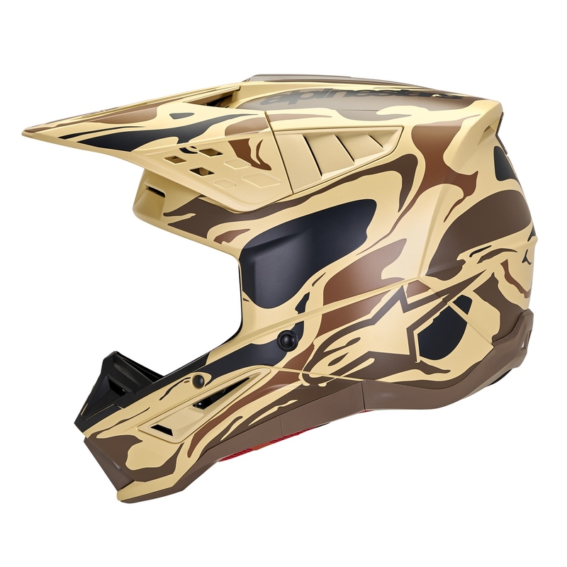 Casco de motocross Alpinestars S-M5 Mineral camuflaje marrón oscuro mate
