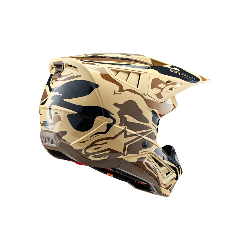 Casco de motocross Alpinestars S-M5 Mineral camuflaje marrón oscuro mate