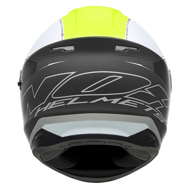 Integrální přilba na motorku NOX N301 Cut černo-bílo-fluo žlutá výprodej