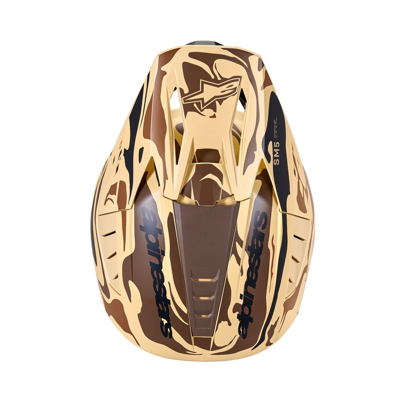 Casco de motocross Alpinestars S-M5 Mineral camuflaje marrón oscuro mate