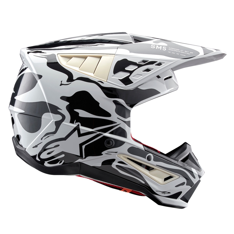 Casco de motocross Alpinestars S-M5 Mineral grey camo