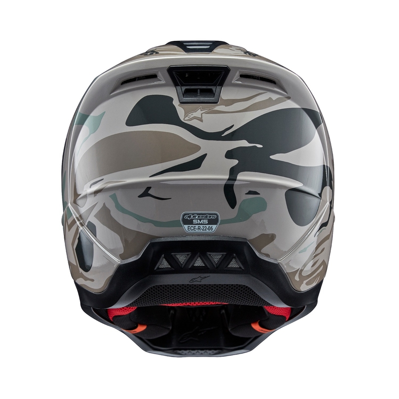 Casco de motocross Alpinestars S-M5 Mineral camuflaje gris-verde