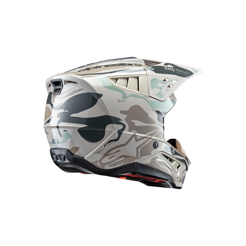 Casco de motocross Alpinestars S-M5 Mineral camuflaje gris-verde