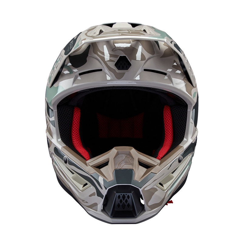 Casco de motocross Alpinestars S-M5 Mineral camuflaje gris-verde