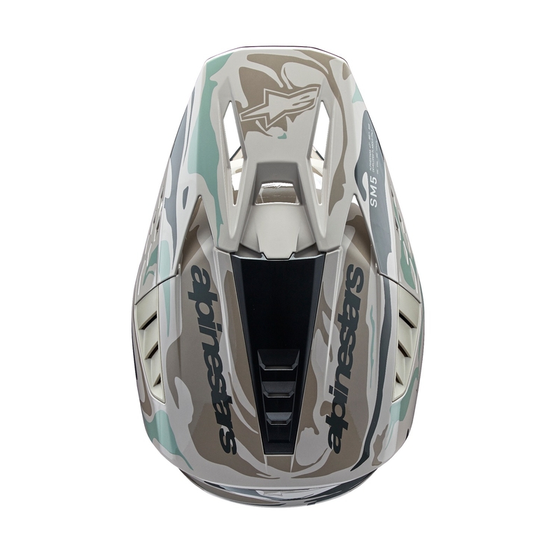 Casco de motocross Alpinestars S-M5 Mineral camuflaje gris-verde