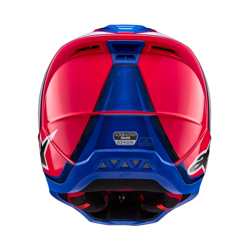 Casco de motocross Alpinestars S-M5 Sail blanco-rosa-azul