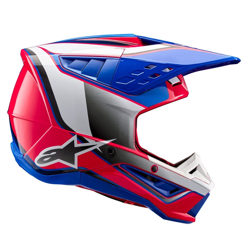 Casco de motocross Alpinestars S-M5 Sail blanco-rosa-azul
