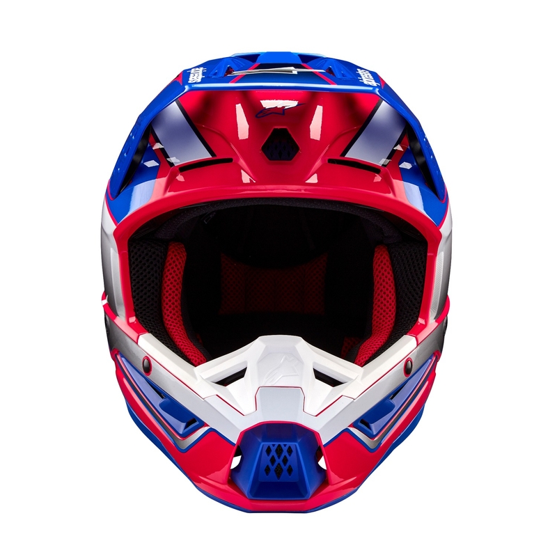 Casco de motocross Alpinestars S-M5 Sail blanco-rosa-azul