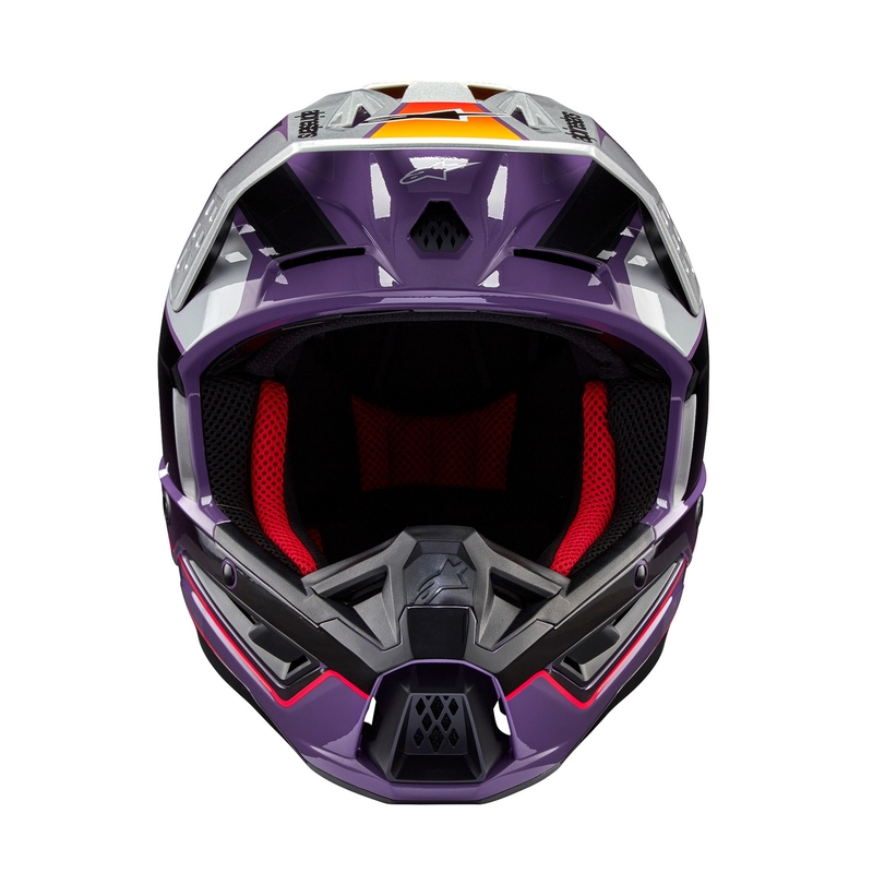 Casco de motocross Alpinestars S-M5 Sail morado-negro-plata