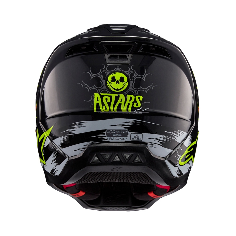 Casco de motocross Alpinestars S-M5 Rash gris-rojo fluo