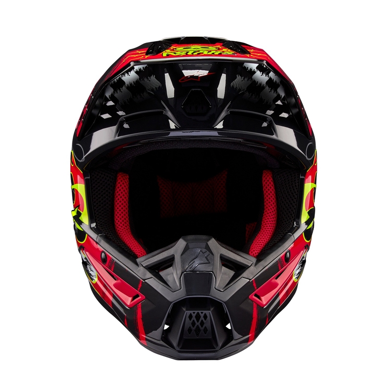 Casco de motocross Alpinestars S-M5 Rash gris-rojo fluo