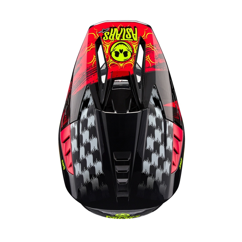 Casco de motocross Alpinestars S-M5 Rash gris-rojo fluo