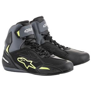 Botas de moto Alpinestars Faster-3 Drystar negro-gris-amarillo fluo