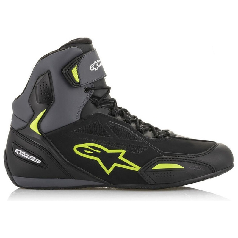Botas de moto Alpinestars Faster-3 Drystar negro-gris-amarillo fluo