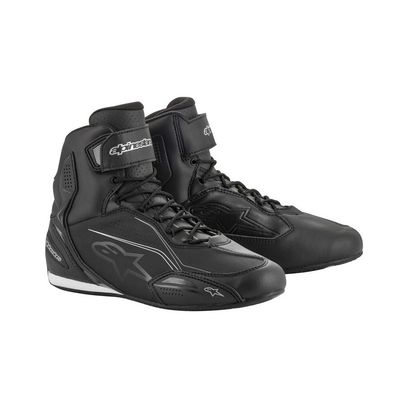 Botas de moto Alpinestars Stella Faster para mujer en negro y plata