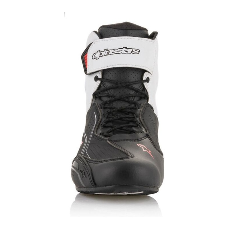 Botas de moto Alpinestars Faster-3 negras, blancas y rojas