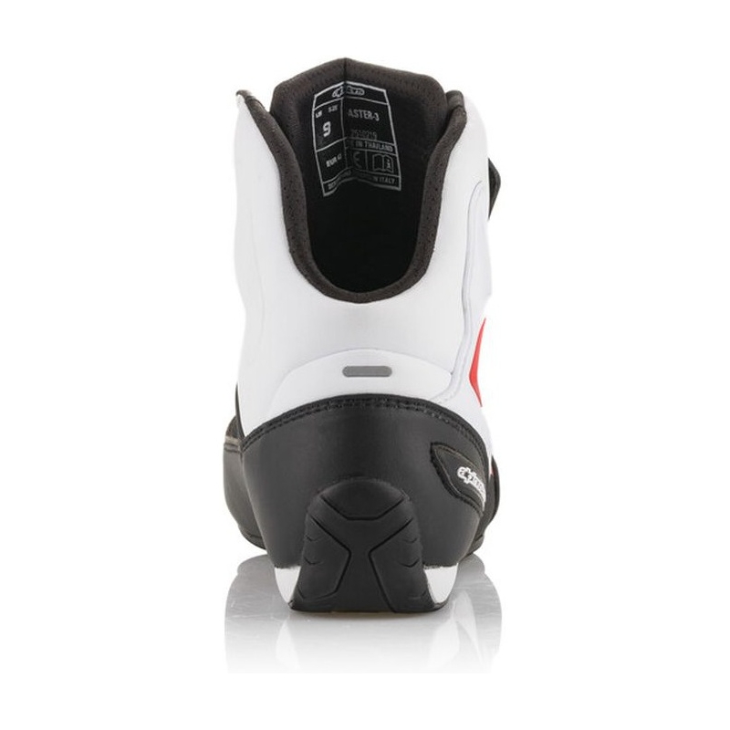 Botas de moto Alpinestars Faster-3 negras, blancas y rojas