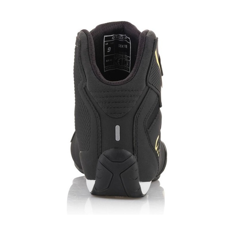 Botas de moto Alpinestars Sector Negro-Amarillo Flúor