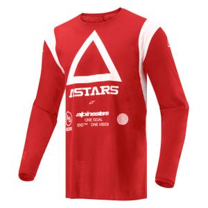 Maillot de motocross Alpinestars Techdura rojo fluo