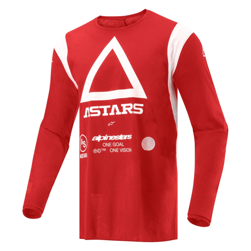 Maillot de motocross Alpinestars Techdura rojo fluo