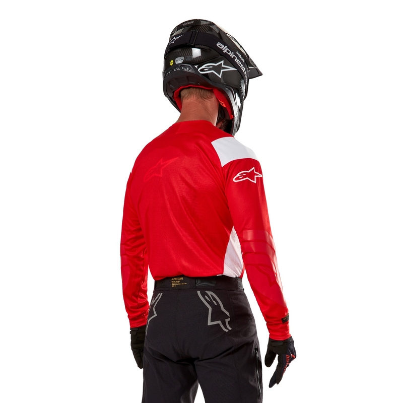 Maillot de motocross Alpinestars Techdura rojo fluo