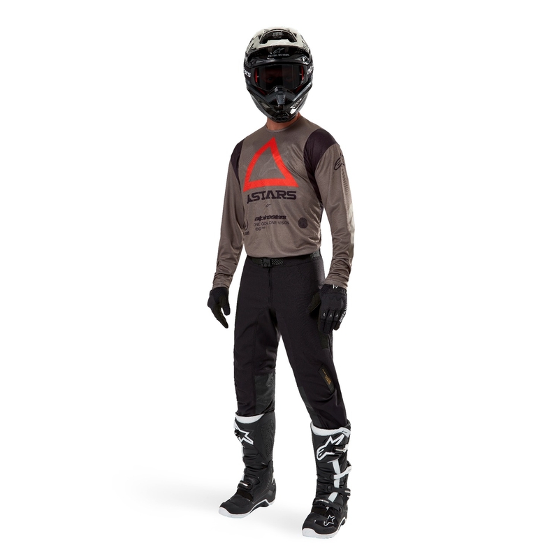 Maillot de motocross Alpinestars Techdura marrón