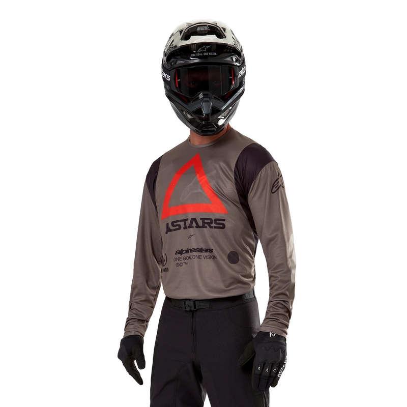 Maillot de motocross Alpinestars Techdura marrón