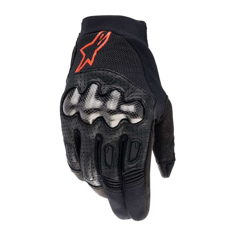 Guantes de motocross Alpinestars Megawatt 2 negro-rojo fluo